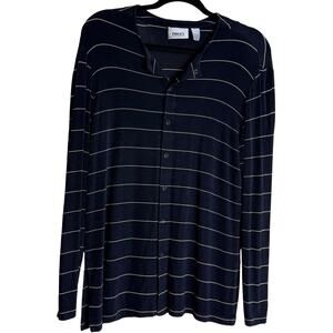 Chico's Travelers Top Women Medium Striped Long Sleeve Vacation Nautical Preppy